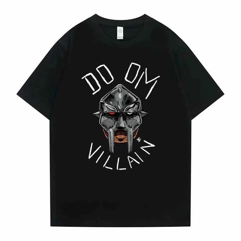 Men's T-Shirts Men Singer Mf Doom Madlib Madvillain Double Sided Graphic Tshirt Male Loose Hip Hop T Shirt Women Flce Cotton T-shirts Tops T24050