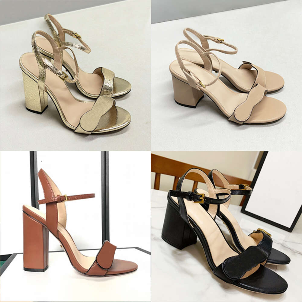 Luxury High Heel Women Sandals Metallic Laminate Leather Heels Sandal Summer Beach Wedding Shoe Dress Shoes With Box 021