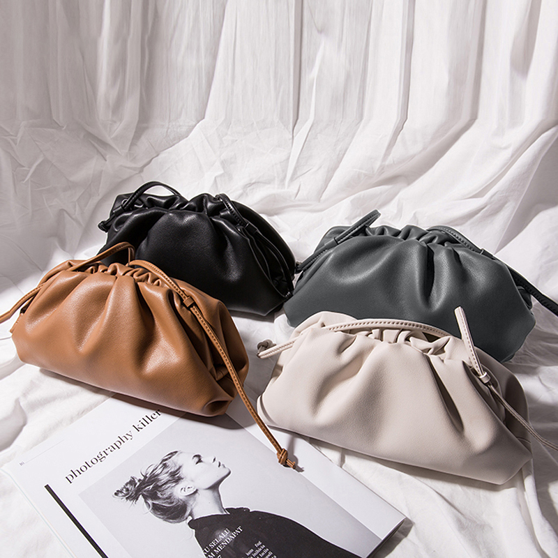 Fashion Minimalist Luxury Brand Women's Shoulder Bag Super Soft Genuine Leather Dumpling Making High-Grade Casual Versatile 2024 New