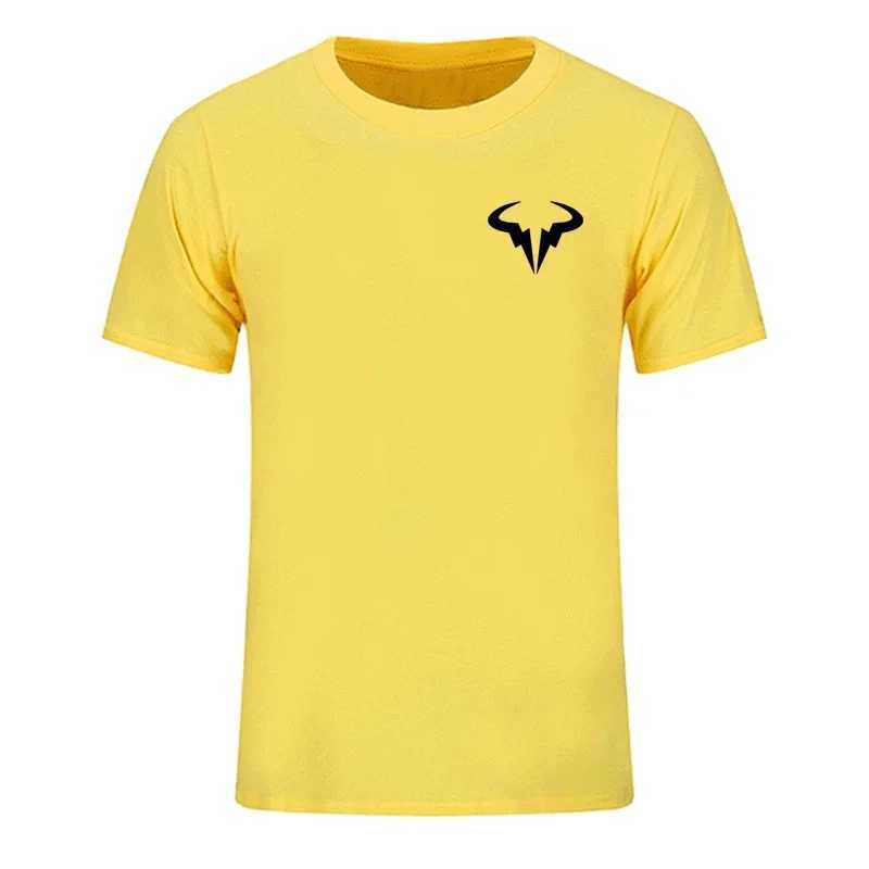 Men's T-Shirts New Popular Rafael Nadal Tennis Player T-Shirt Mens Black Short Slve Cotton T-Shirt High Quty Mens O-Neck Top T240505