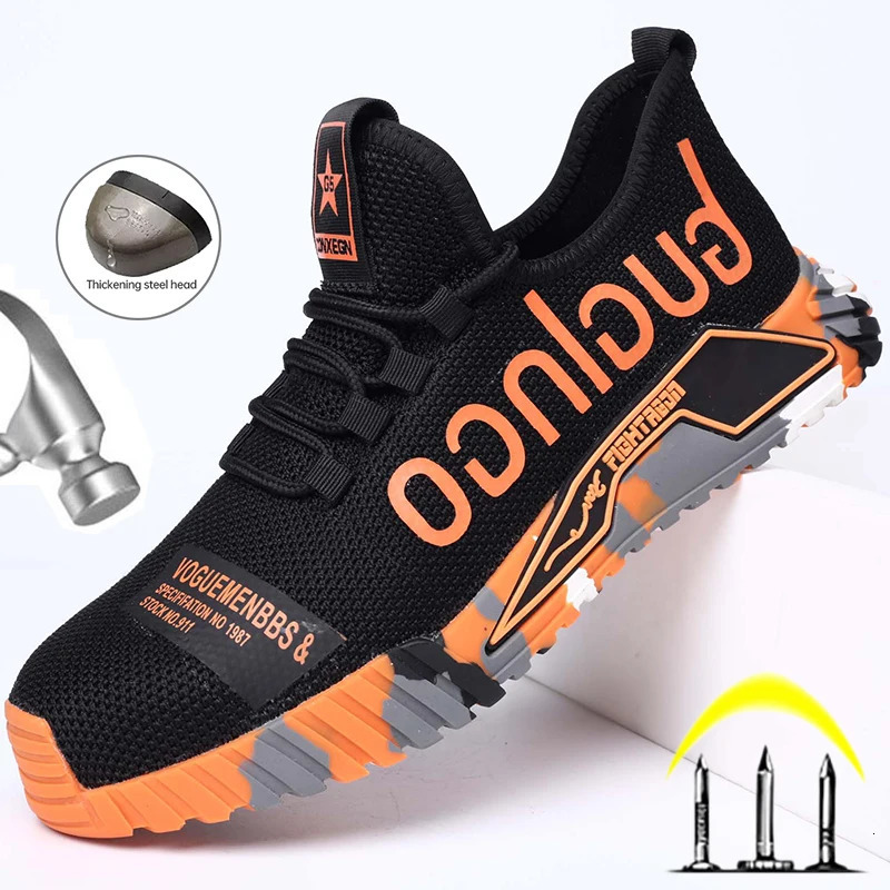 2025 new Safety Steel Toe Protective Puncture Proof Work Boots Construction Working Shoes for Men 240430
