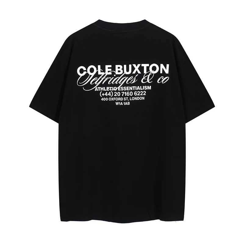 Cole Buzton T-Shirt Mens Streetwear Tees Premium Casual Tee Simple Letter Print Loose Fit Drop Shoulder Short Sleeve CB Top Lightweight Buxtonn For Daily Use 543