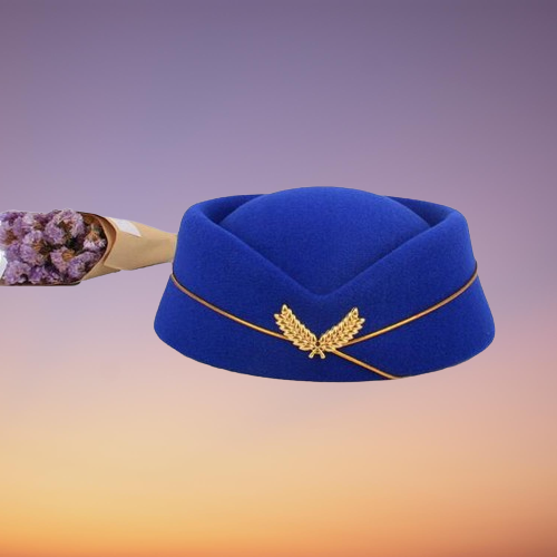 Air Hostesses Beret Hat Wool Felt Base Cap Airline Stewardess Sexy Formal Uniform Hat Caps Accessory Roll play TH