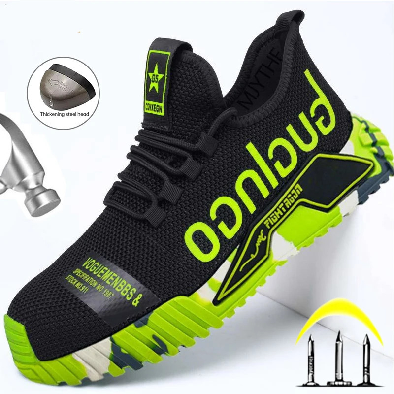2025 new Safety Steel Toe Protective Puncture Proof Work Boots Construction Working Shoes for Men 240430