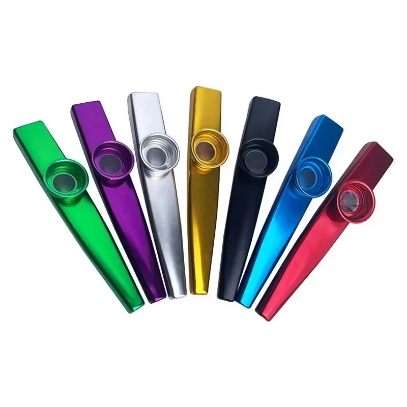 Metal Kazoos Musical Instruments Flutes Diaphragm Mouth Kazoos Musical Instruments Good Companion for Guitar Musical Instruments