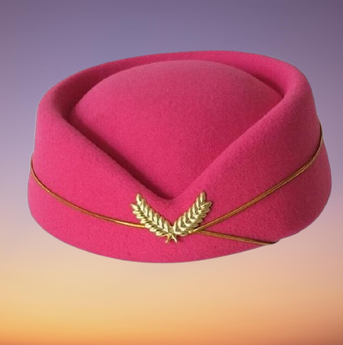 Air Hostesses Beret Hat Wool Felt Base Cap Airline Stewardess Sexy Formal Uniform Hat Caps Accessory Roll play TH