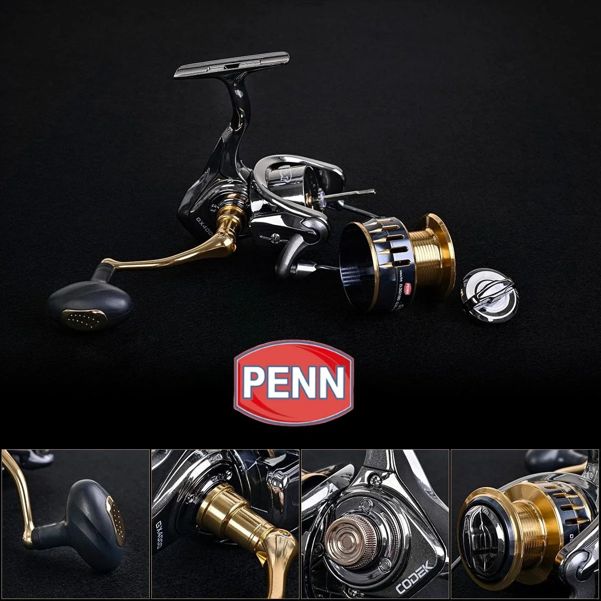PENN GX10007000 Fishing Reel with 131 HighEnd Bearings 25KG Max Drag and Bonus PE Line Gift 240506