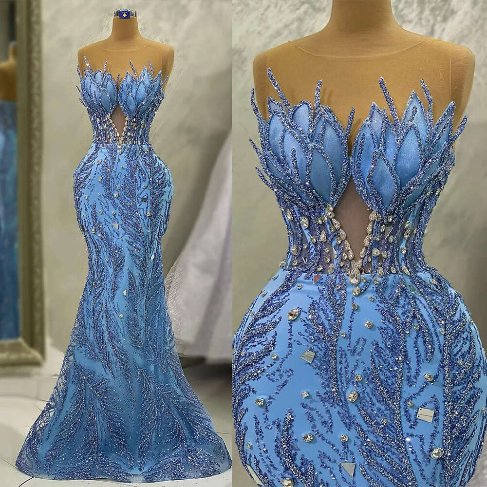Design Sleeveless Sweetheart Prom Dresses Wer Mermaid Shining Applicants Beads On Tulle Or Length Custom Made Plus Size Party Dress Vestido De Noite