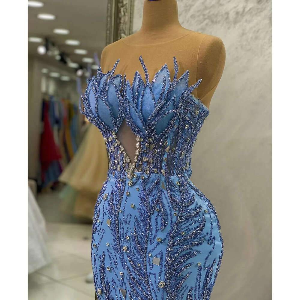 Design Sleeveless Sweetheart Prom Dresses Wer Mermaid Shining Applicants Beads On Tulle Or Length Custom Made Plus Size Party Dress Vestido De Noite