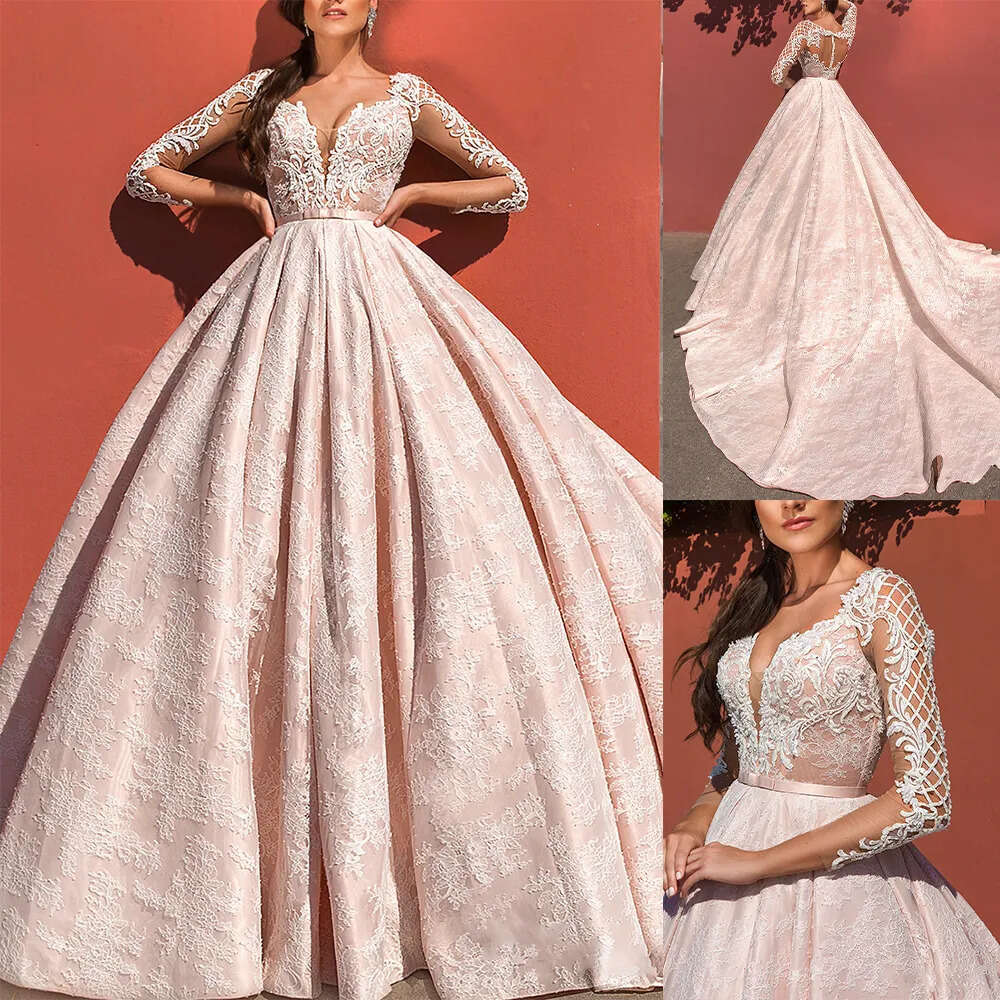 Dress Prom 202 Formal Lace Party Applique Pageant Wear Sheath Sleeve-Less Evening Dresses Sexy V Neck See Through Es Lz0304