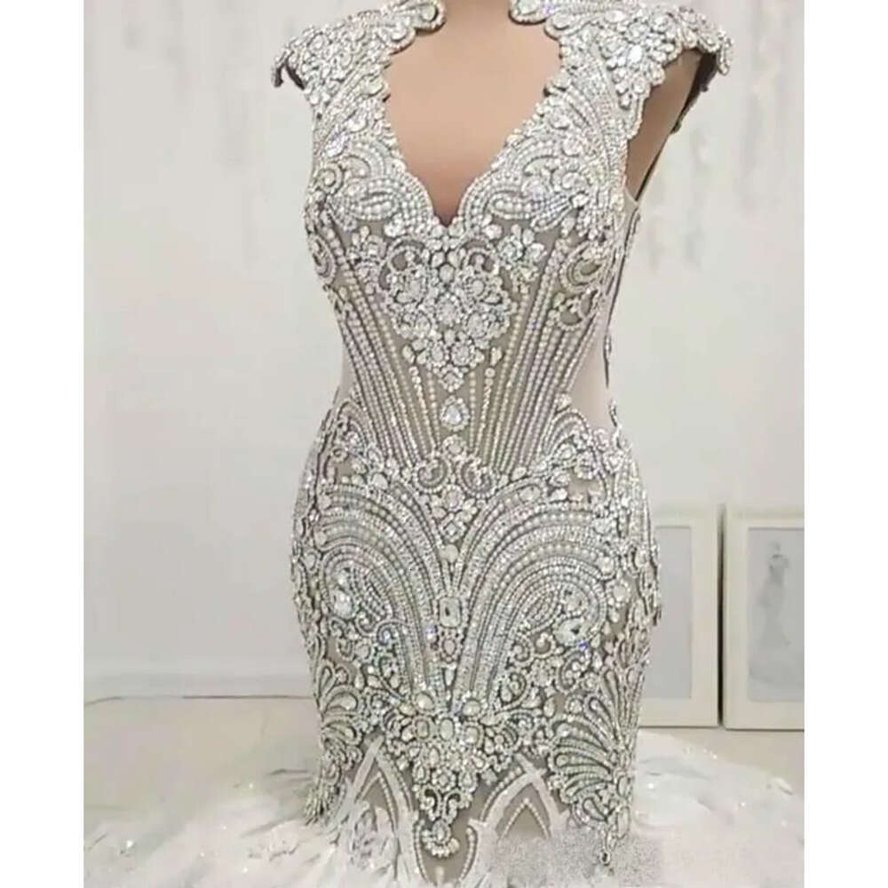 Dresses Beaded Size Lace Mermaid Plus Crystal Applique Vintage Wedding Dress Vestido De Novia Country Bridal Gowns 0227Lz