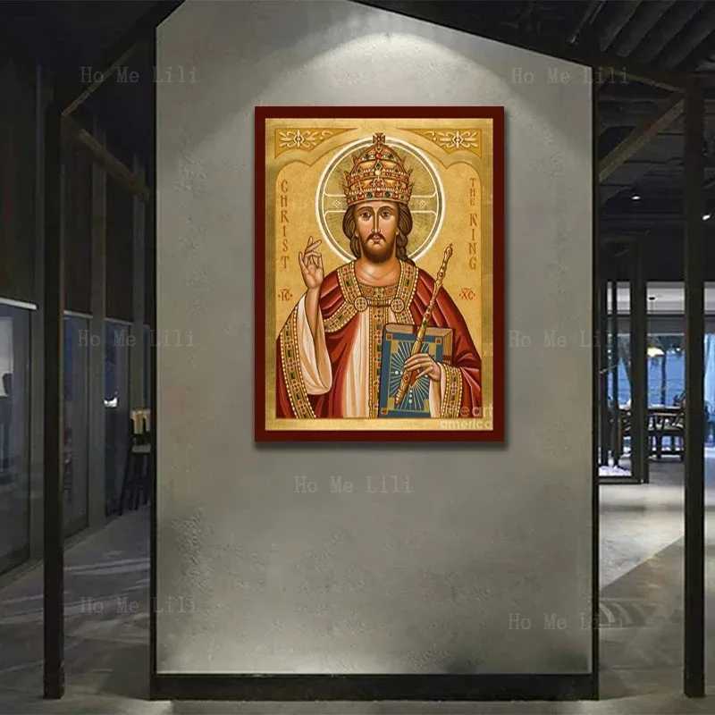 rs Orthodox Christian icon Our Lord Jesus King of Glory Divine Resurrection Religious Canvas Wall Art Decorated by Ho Me Lili Room J240505