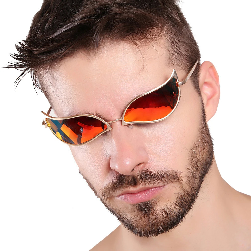 One Piece Donquixote Doflamingo Cat Eye Sunglasses for Men Women Fashion Vintage Funny Cosplay Alloy Sun Glasses Unisex Eyewear 240423