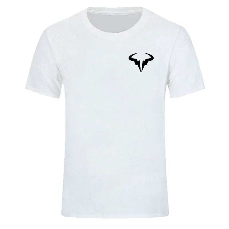 Men's T-Shirts New Popular Rafael Nadal Tennis Player T-Shirt Mens Black Short Slve Cotton T-Shirt High Quty Mens O-Neck Top T240505