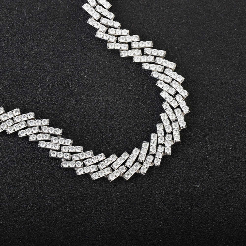 Hip Hop Jewelry Custom Vvs Moissanite Diamond Cuban Chain 10mm Gold Plated Necklace and Bracelet As a Set for Women