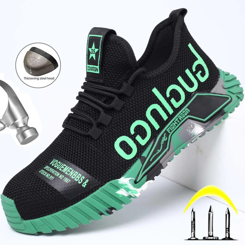 2025 new Safety Steel Toe Protective Puncture Proof Work Boots Construction Working Shoes for Men 240430