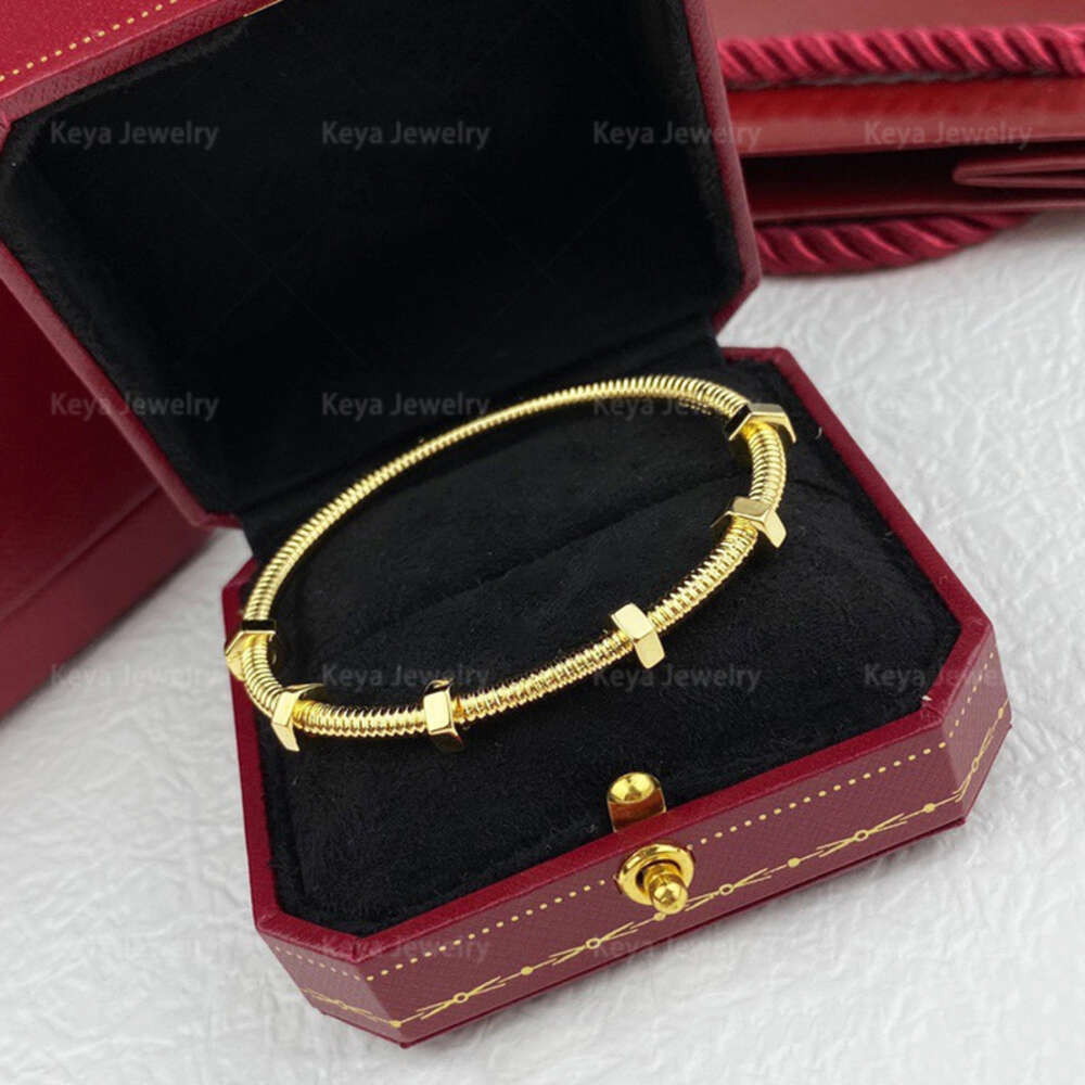 Classic Design Double Bolt Nut Neutral Bracelet for Men Simple and Versatile Fashion Brand Jewelry