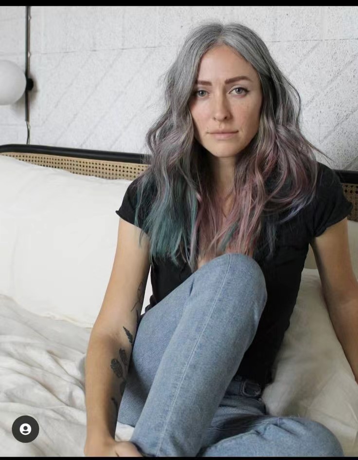 Relaxed raw gray human hair wig black to brown highlights salt &pepper silver grey hd lace closure frontal wig 4x4 top grade high quality perfect natu