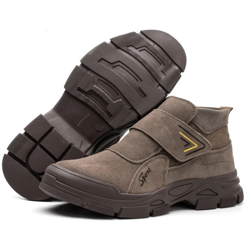 Construction Work Anti-smash Anti-puncture Safety Men Steel Toe Scald New Proof Welding Boots Indestructible Shoes 240430