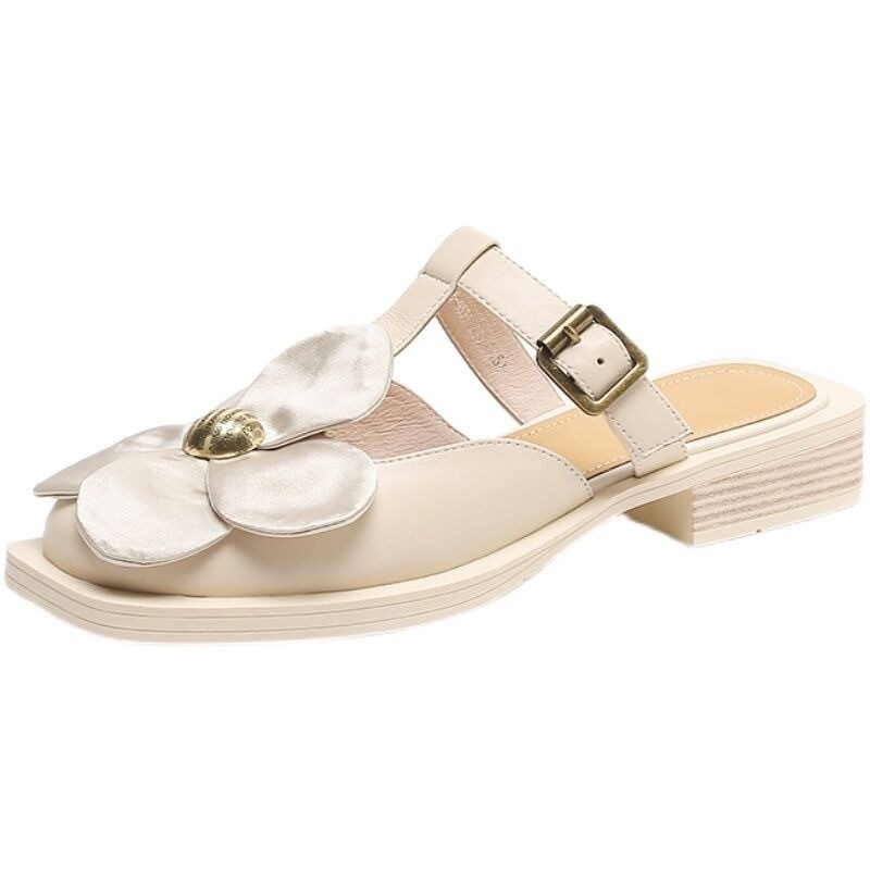 New Spring Outwear Summer and wer Headband Cool Flat Bottom Half Slippers Soft Sole Single Shoes for Women Lhshoe Headb