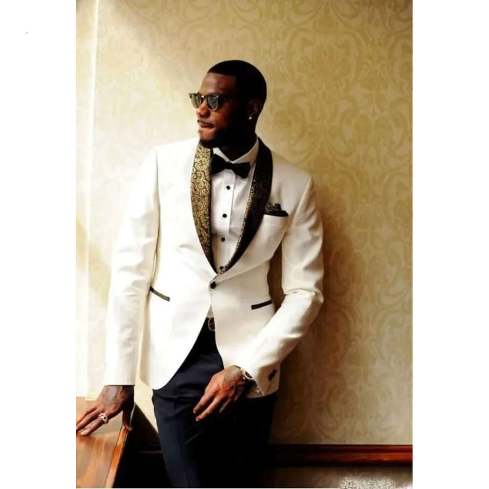 Shawl Custom Groom Tuxedos Made Men Blazer Lapel Slim Fit Bridegroom Formal Wear Prom Suits Single Jacket