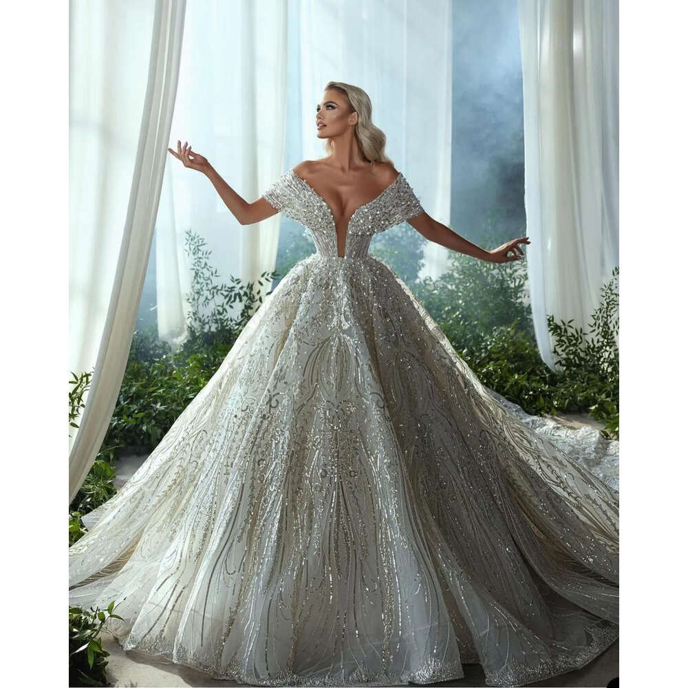 Dress Off Mermaid Sleeveless Elegant Wedding With Shoulder Organza Beads Bodice Formal Ocn Custom Made Tulle or-Length
