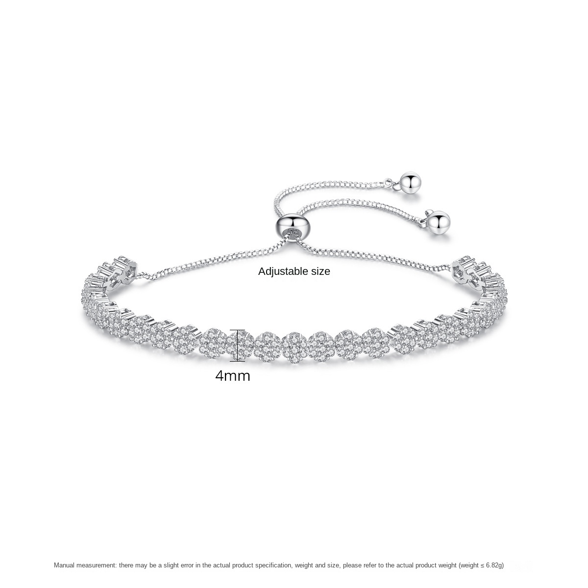 Designer Full Diamond Flower Bracelet for Women Brass AAA Zircon Pull Adjustable Party Daily Wedding Jewelry Free Shipping H260202