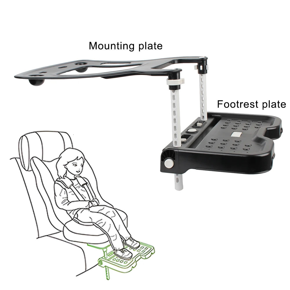 Children Safety Seat Footrest Pram Footrest Attachment Car Accessories Support Adjustable Foldable Baby Foot Pedal Rest Holder 240506
