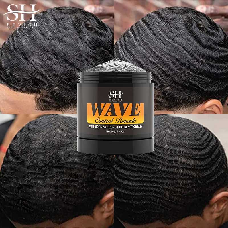Pomades Waxes 360 Wave Curl Control gel Powerful Keep Nourishing Cream Natural Anti Hair Loss Clay Pomode Q240506
