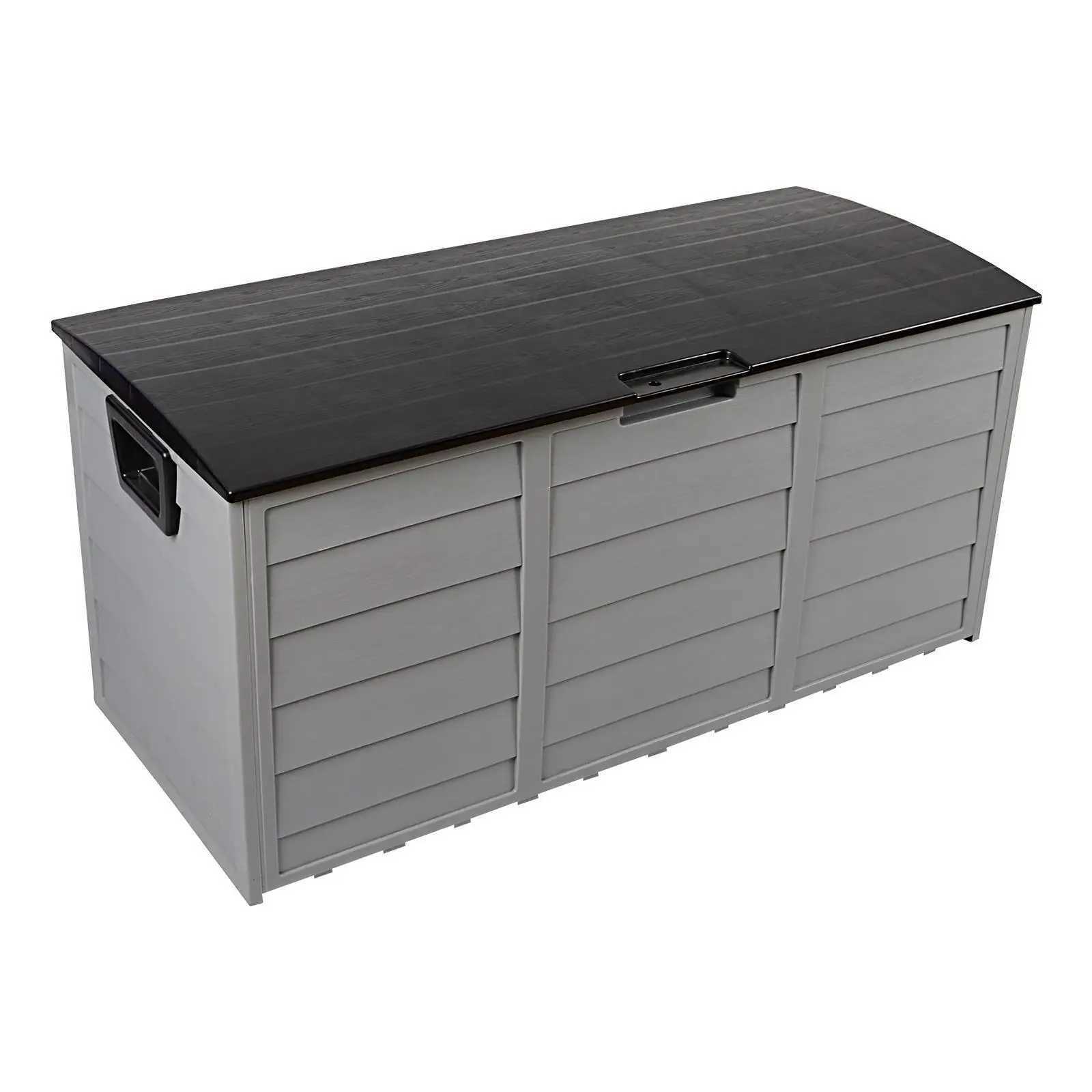Storage Boxes Bins Outdoor 75 gallon resin deck box storage courtyard garden bench waterproofing Q240506