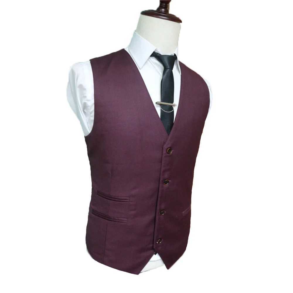 Men's Suits Blazers Classy Wedding Tuxedos Slim Fit Bridegroom for Men 3-piece Groom Set Mens Cheap Formal Business (jacket+tank top+pants) Q2405