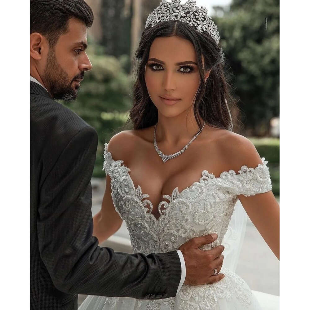 Mermaid The Shoulder Wedding Dresses Off Glamorous Designer Lace Applicants Backless Tulle Court Custom Made Plus Size Bridal Gown Vestidos De Novia