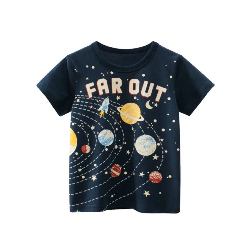 Children Short Sleeve Tshirts Korean Version Kids Clothing Boy Baby Cotton Tees 29 Years Summer Cartoon 240416