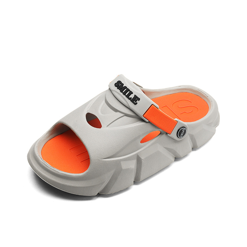 Slippers men to wear outdoors in summer sports beach shoes couples new anti slip flip flops with contrasting colors for casual men's sandals