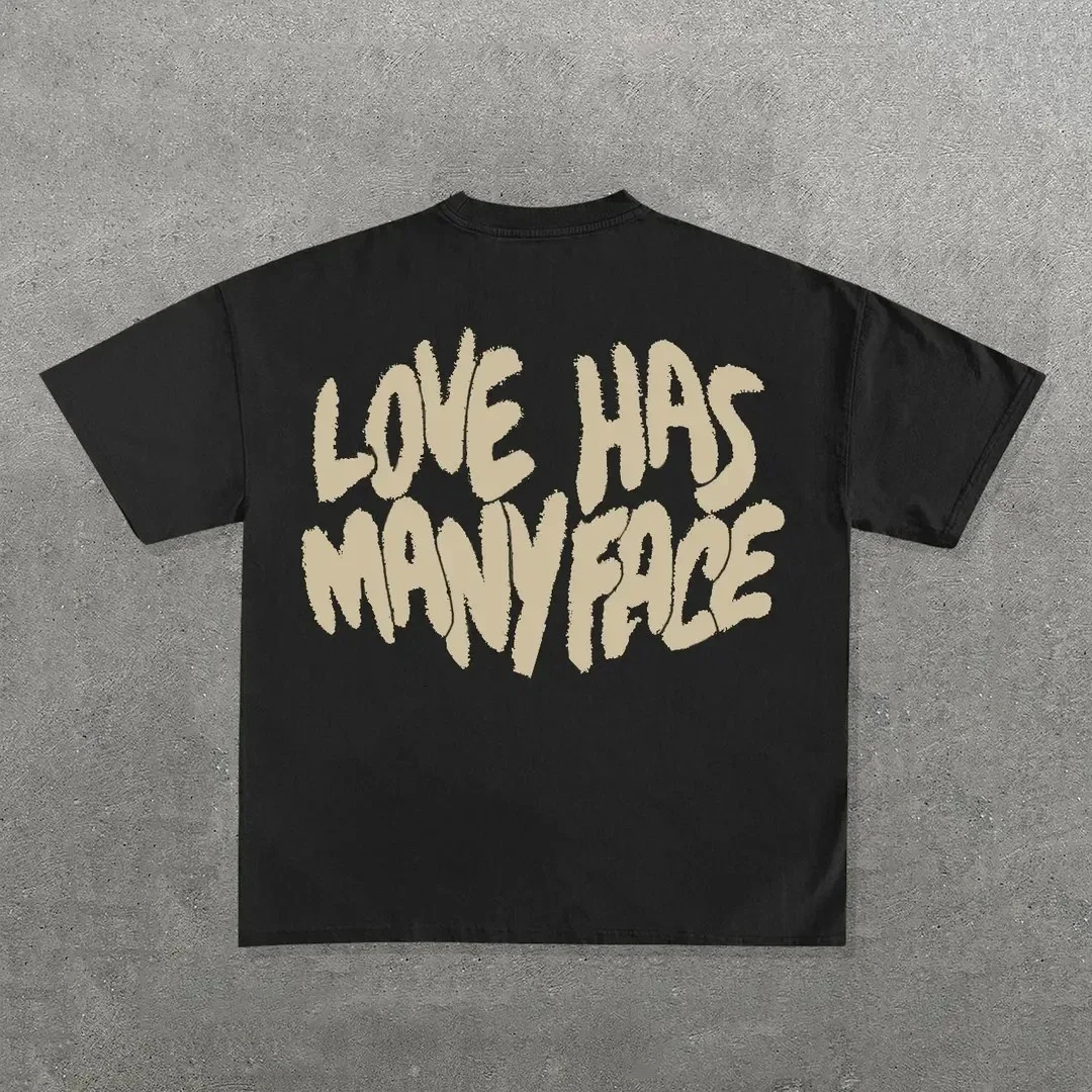 Streetwear Y2k T Shirt Mens Harajuku Hip Hop Graphic Print Oversized Cotton Round Neck TShirt Gothic Short Sleeve Tops 240430