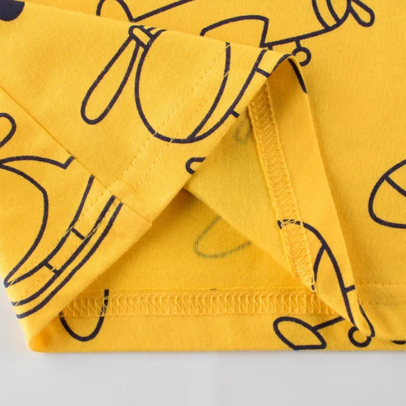 2024 Childrens TShirt for Boys Girls Kids Shirts Baby Short Sleeve Full Print Toddler Cotton Cartoon Car Tee Tops Clothing 240416