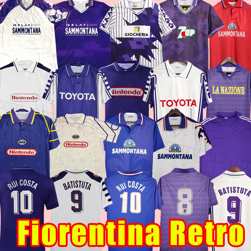 classic Fiorentina soccer jerseys BATISTUTA R.BAGGIO DUNGA Retro football shirt 84 85 89 90 91 92 93 94 95 96 97 98 99 00 1984 1985 1998 1999 2000 1995 1997