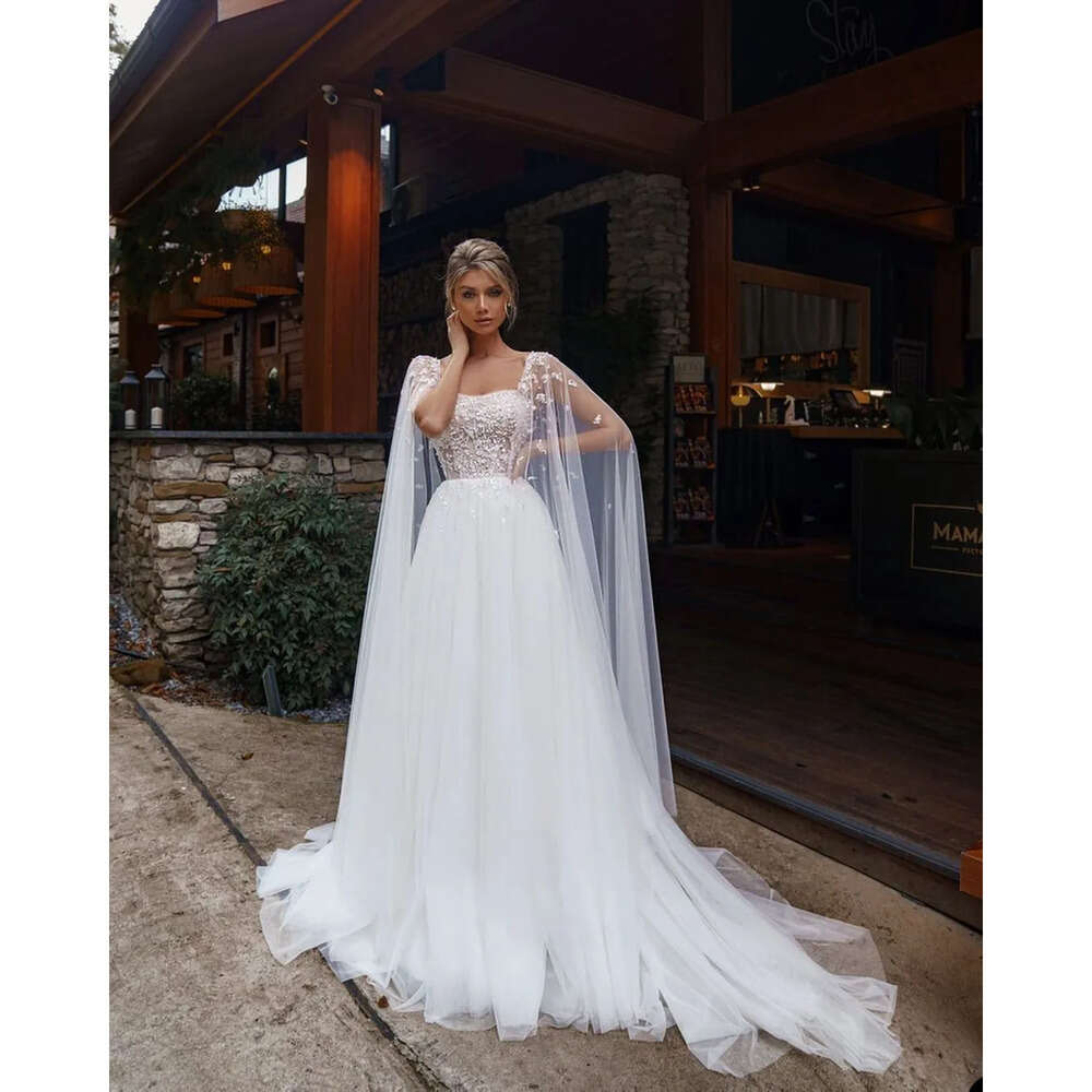 Made Custom Sexy Square Mermaid Bridal Gowns Applique Race Or-Length Wedding Dresses Court Train Satin Ruched Tulle Beach Vestido De Noiva 0914