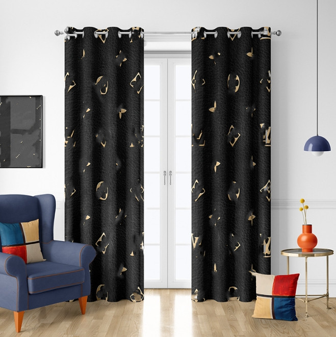 Exquisite high-grade printed pattern curtain oil painting pattern sunshade curtain pure curtain