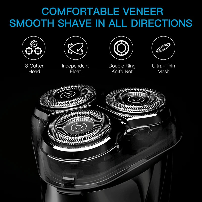 ENCHEN Electric Shaver 3D Blackstone3 IPX7 Waterproof Razor Wet And Dry Dual Use Face Beard Battery Digital Display For Men 240423