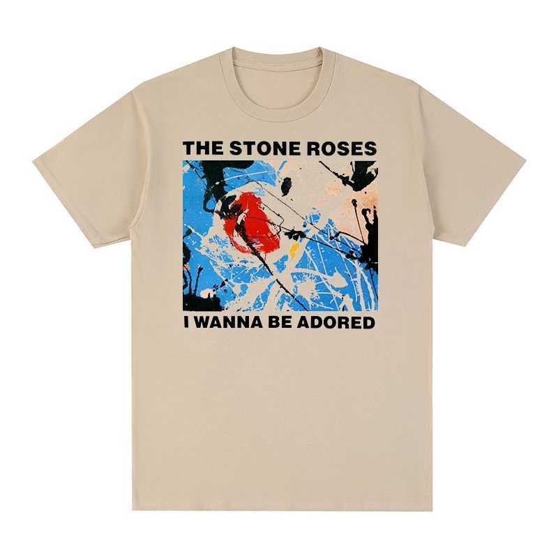 Men's T-Shirts The Stone Roses T-shirt Wanna Be Adored Cotton Men T-shirt New TEE TSHIRT Womens Top Unisex J240506