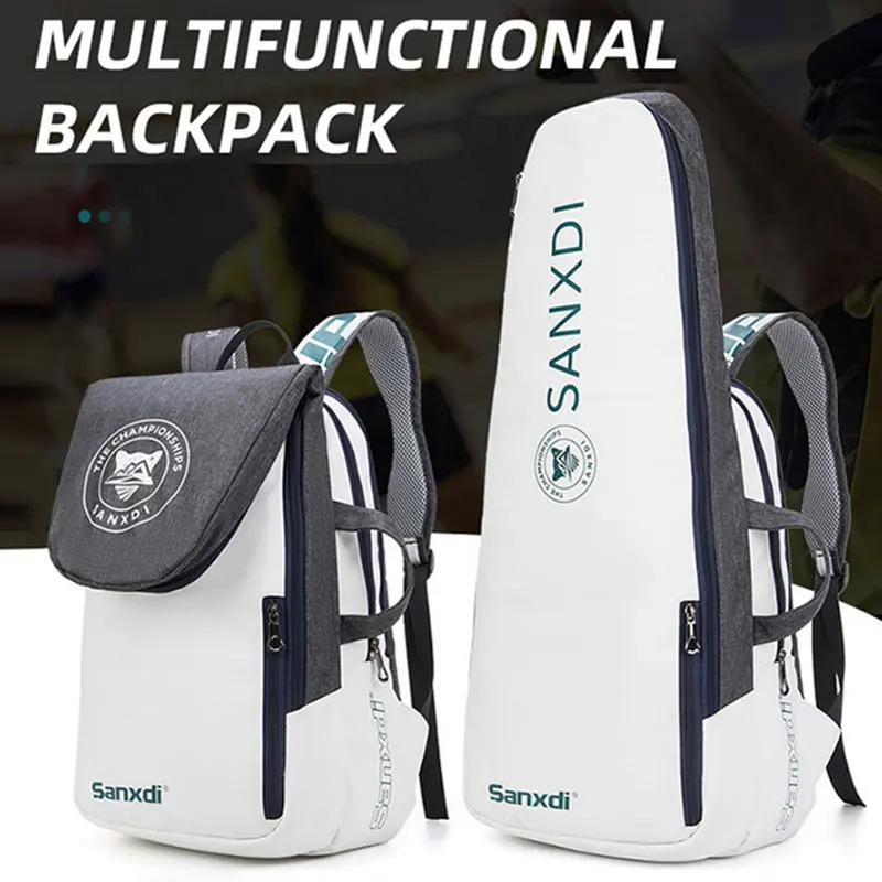 Foldable Tennis Paddle Backpack Squash Badminton Racket Bag Padel Racquetball Carrying Handbag Man Large Capacity Sports Bags 240507