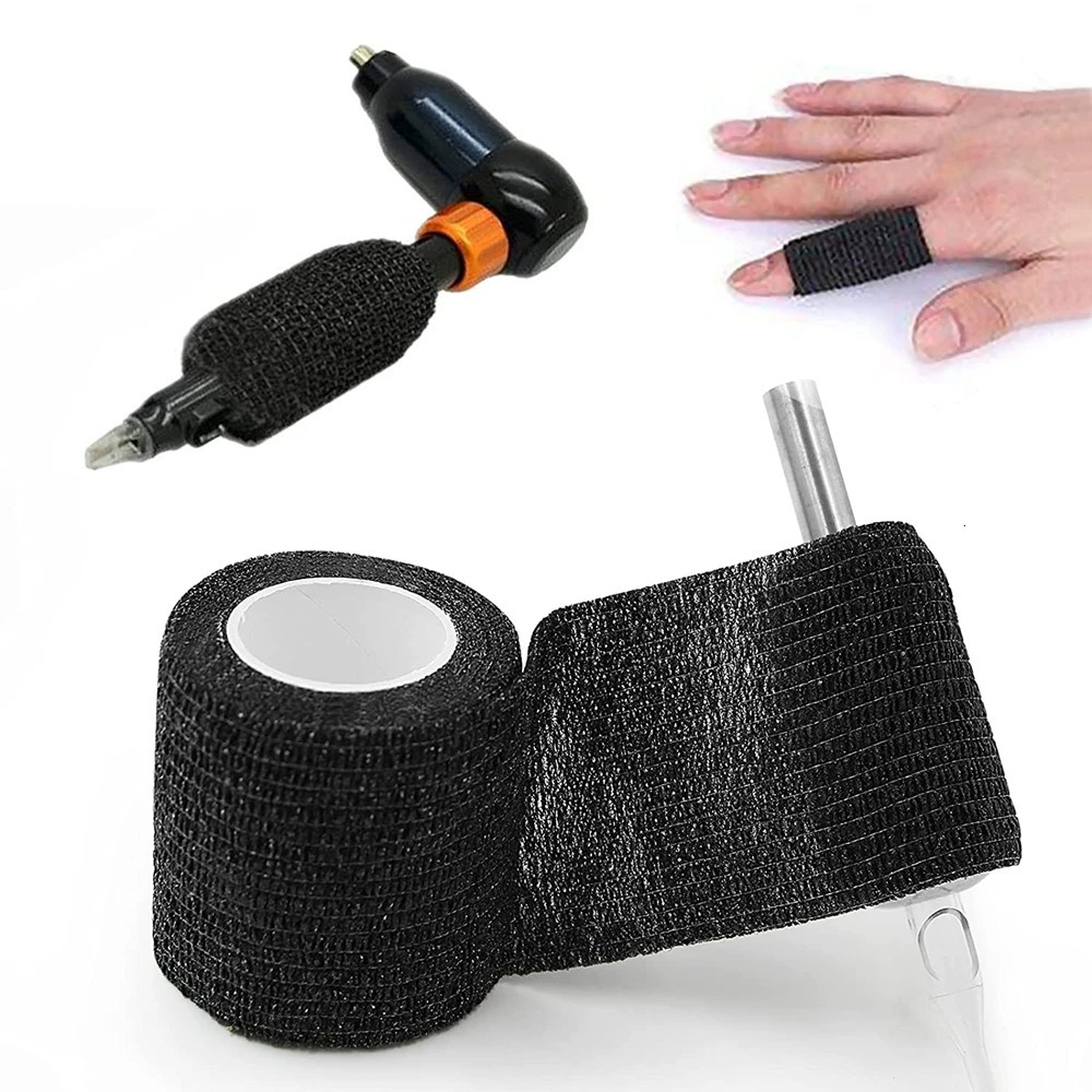 48241263PCS Tattoo Grip Cover Wrap Elastic Bandage Cohesive Tattoo Grip Tape Self Bandage for Tattoo Machine Tape Wrap 240506