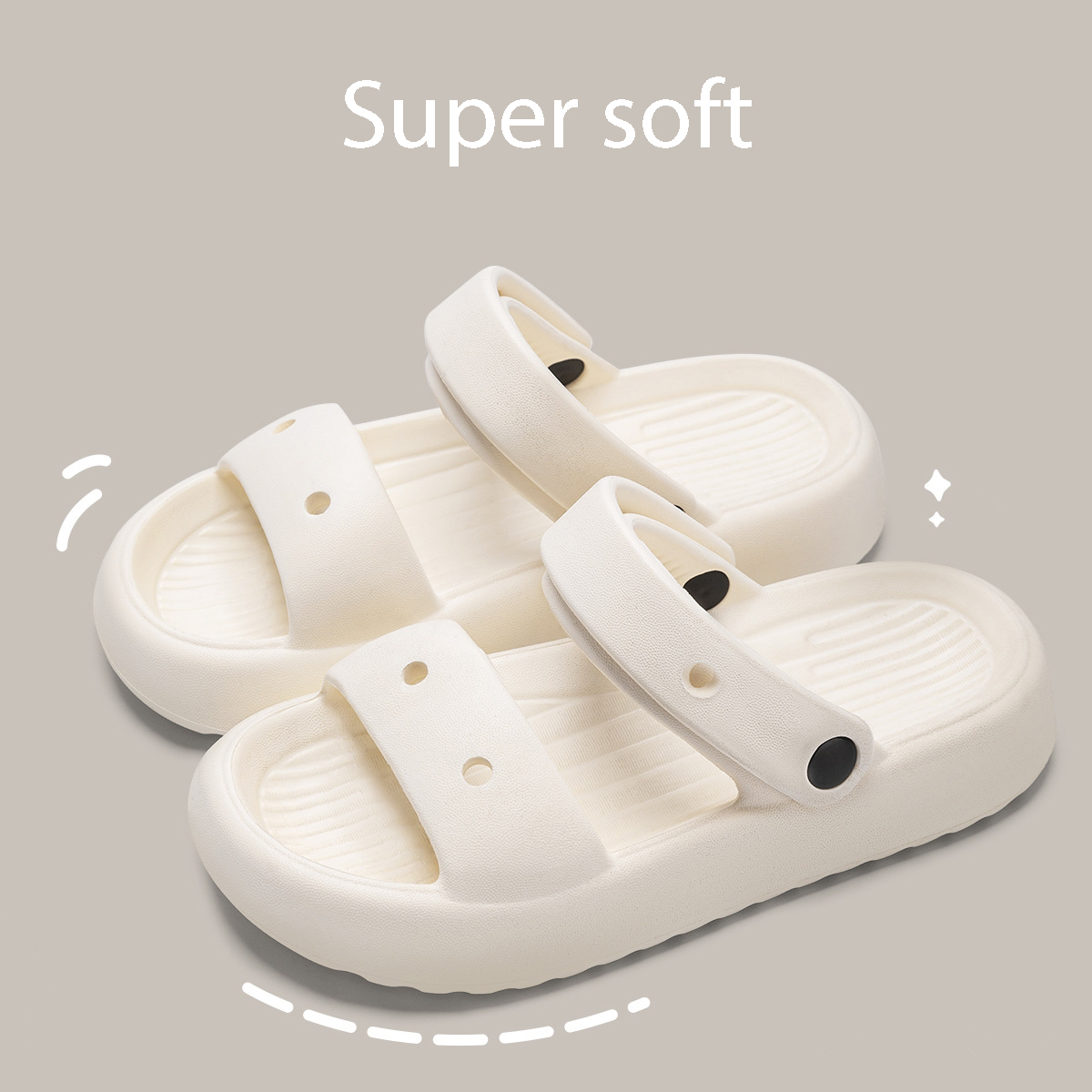 outdoor fashionable Cool summer, in wear 2024 new beach shoes with increased height and thick soled slippers for women Lhshoe creased