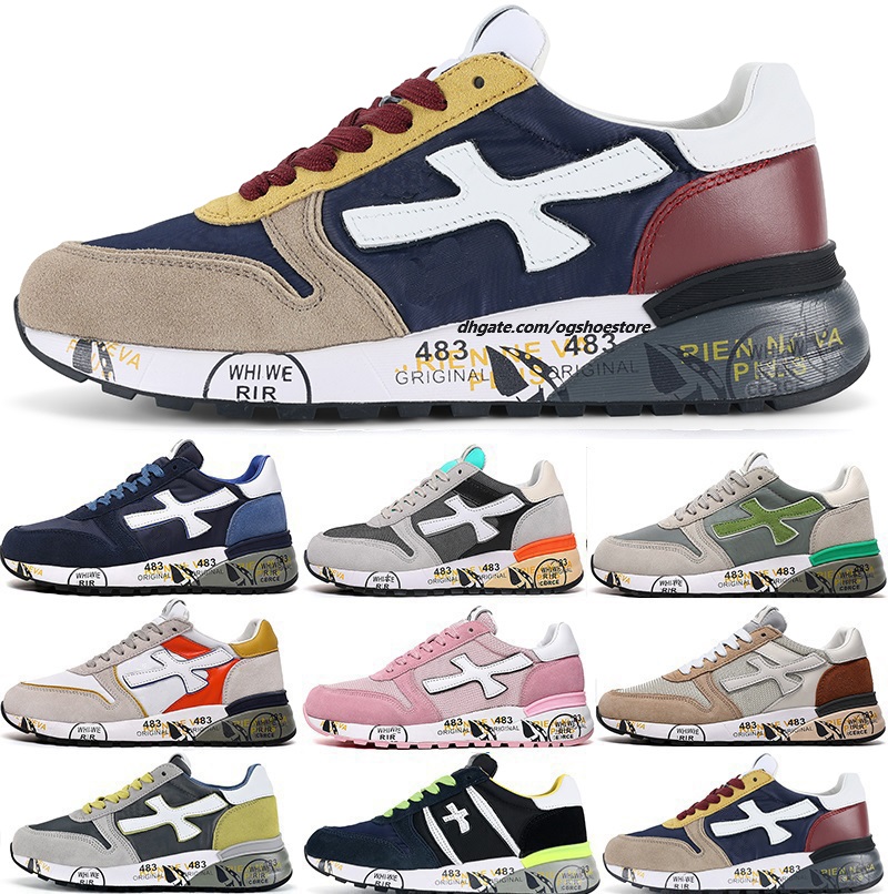 Designer Premiatas Shoes Italy 2024 New for Men Women Sneakers Genuine New Vintage Premiate Sneakers Couple Rice Premiada Shoes Running Sneakers Casual Shoes