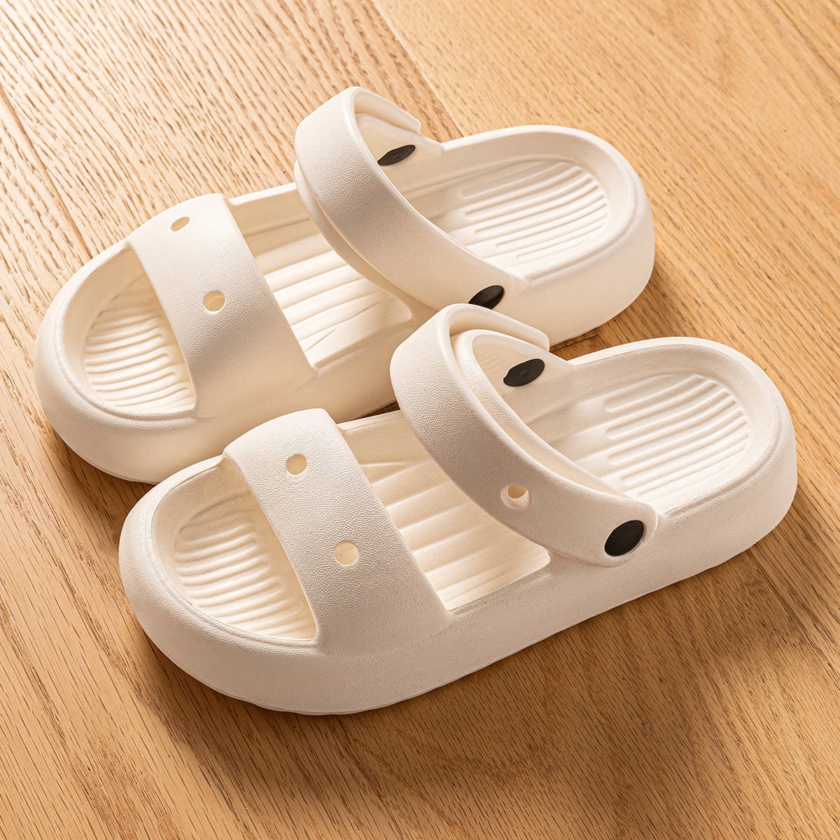 outdoor fashionable Cool summer, in wear 2024 new beach shoes with increased height and thick soled slippers for women Lhshoe creased