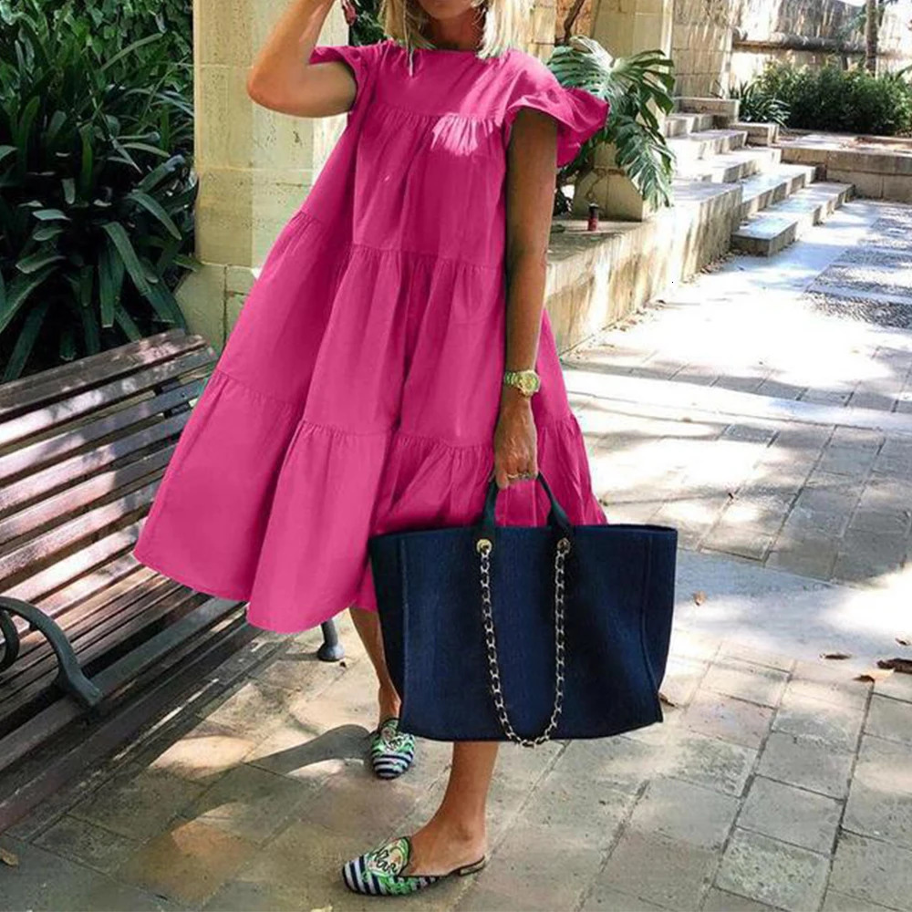 Plus Size Dress for Women Summer Pullover Sexy Bodycon Elegant Oversize Short Skirt Printing Holiday Loose Female 240420