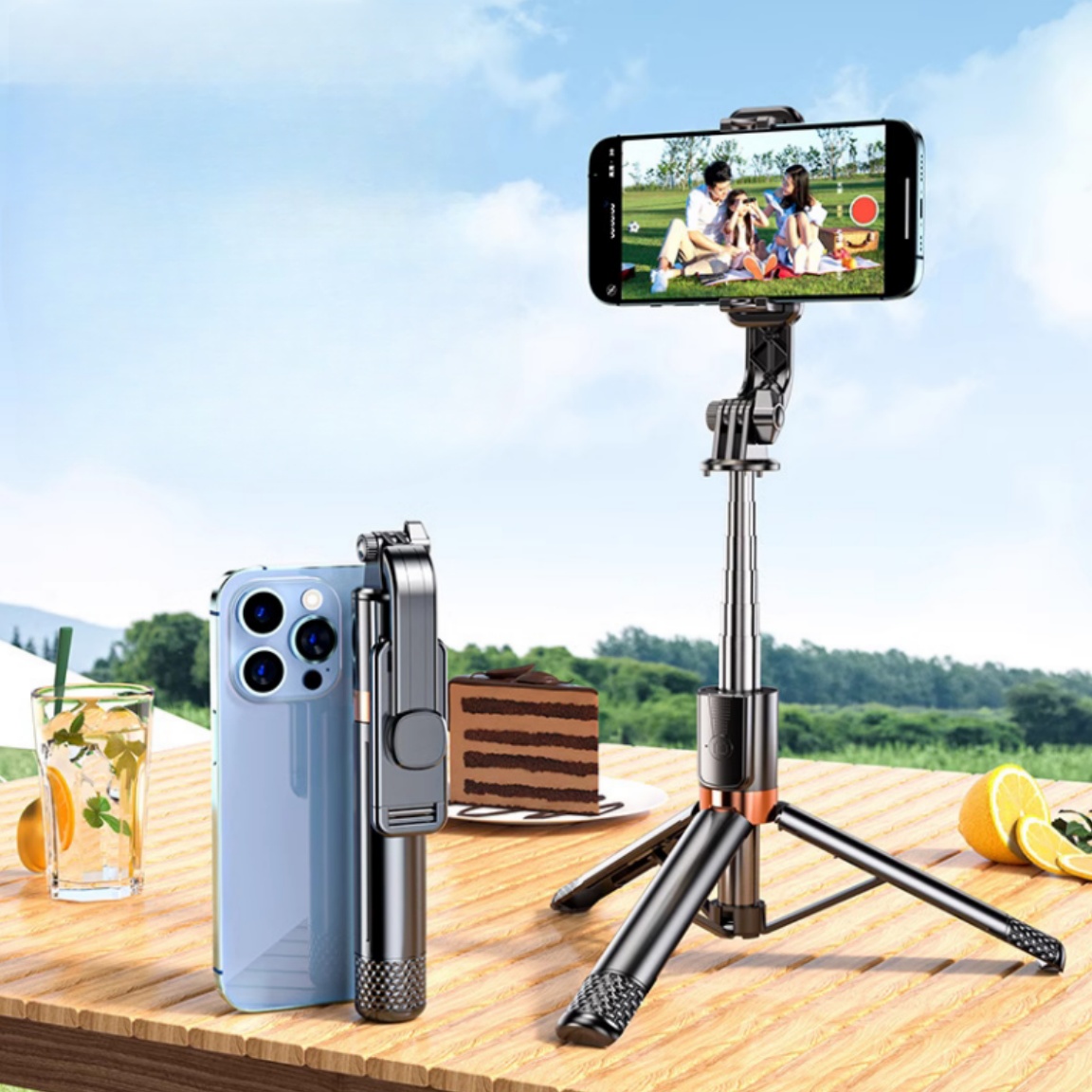 Cell Phone Mounts Selfie mobile phone stand Bluetooth tripod integrated or telescc stick portable desktop Holders
