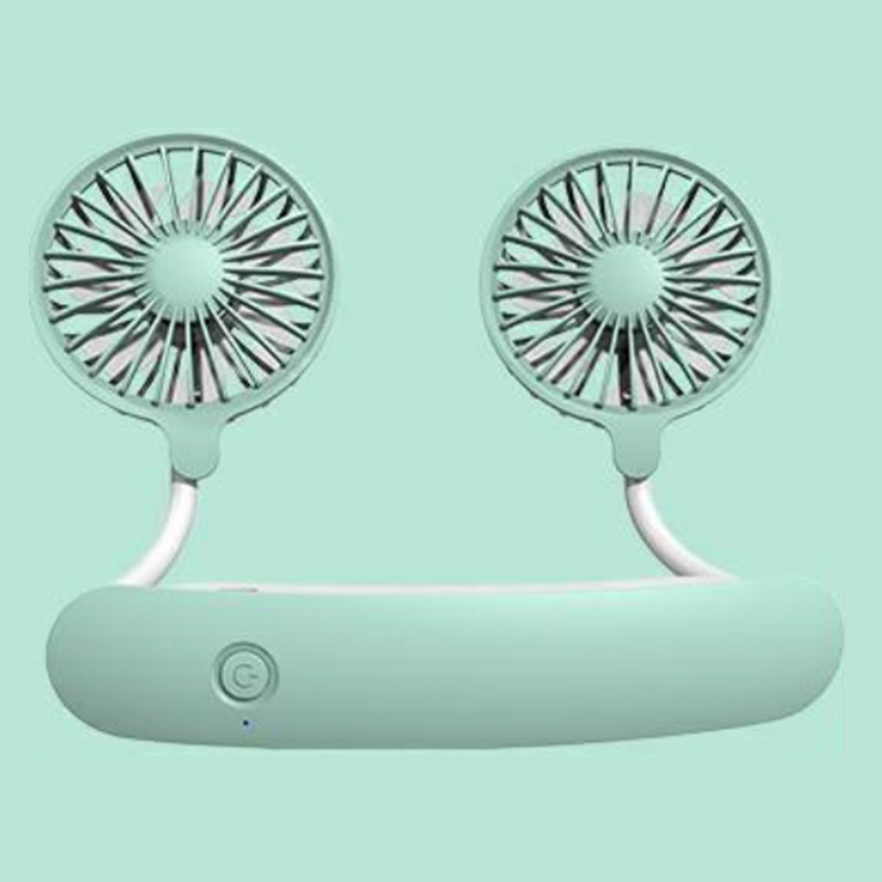 By Sea Shipping F6 Foldable Neckband Mini Neck Fan USB Cooling Fans for Camping Tourism Gift Kids Summer Cooler Outdoor with 1250mah battery