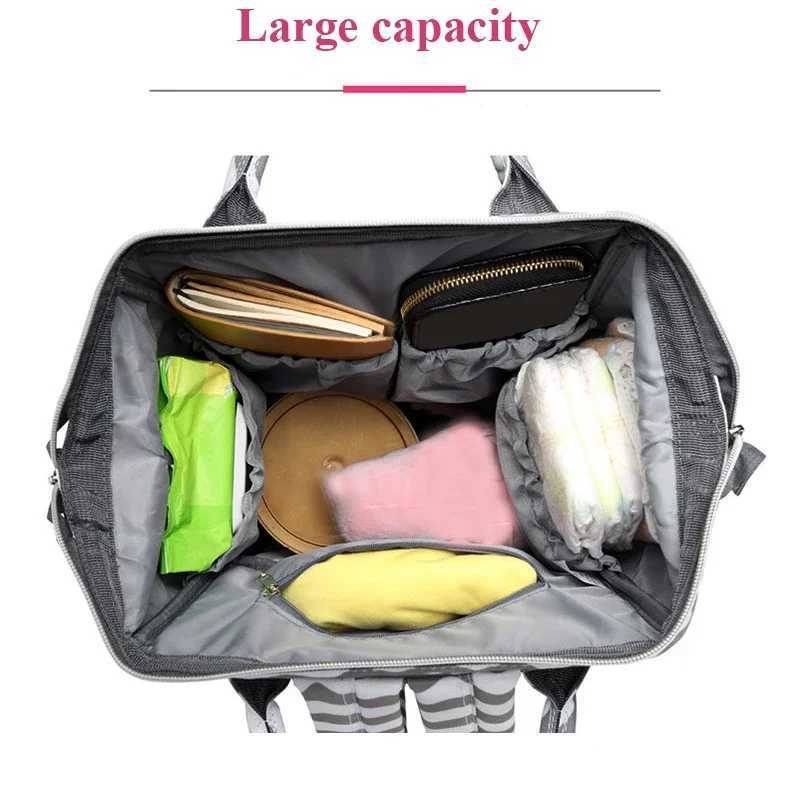 Diaper Bags Lequeen Maternity Diaper Bag Backpack Nappy Brand Mummy Large Capacity Baby Bag Nursing Bag for Baby Care Y2502278AYB